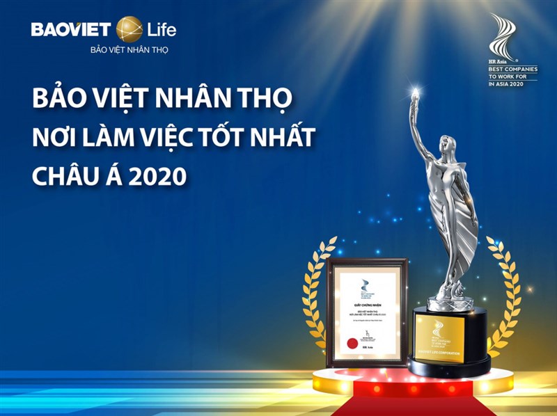 Bảo Việt Nhân thọ "Nơi làm việc tốt nhất Châu Á 2020" 3 năm liên tiếp