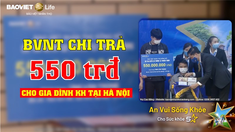 Bảo Việt Nhân thọ chi trả quyền lợi bồi thường bảo hiểm rủi ro cho khách hàng tại Hà Nội