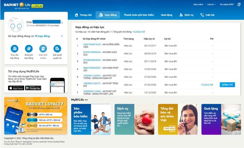 Cổng thông tin khách hàng MyBVLife - Ra mắt giao diện mới | Bảo Việt Nhân thọ