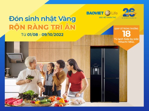 "Đón Sinh Nhật Vàng - Rộn Ràng Tri Ân" cùng Bảo Việt Nhân thọ