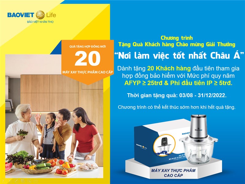 Bảo Việt Nhân thọ Cao Bằng - Tặng quà khách hàng nhân dịp đón nhận giải thưởng "Nơi làm việc tốt nhất Châu Á" lần thứ 4