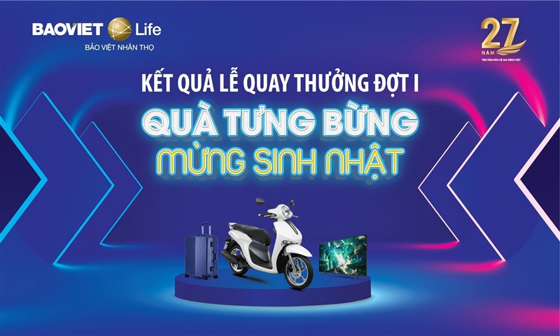 Lễ Quay thưởng đợt 1 CTKM "Quà tưng bừng - Mừng sinh nhật" Bảo Việt Nhân thọ