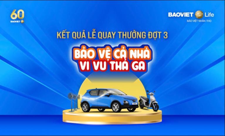 Kết quả quay thưởng chương trình "Bảo vệ cả nhà - Vi vu thả ga" đợt 3