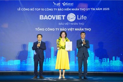 9 năm dẫn đầu Top 10 “Công ty Bảo hiểm nhân thọ uy tín” - khẳng định vị thế Thương hiệu Bảo Việt Nhân thọ Quốc Gia