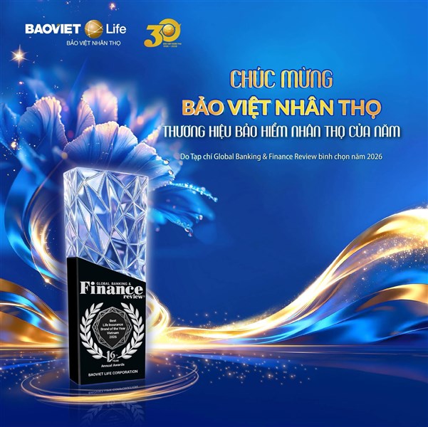 Bảo Việt Nhân thọ đón nhận giải thưởng "Thương Hiệu Bảo Hiểm Nhân Thọ của năm"