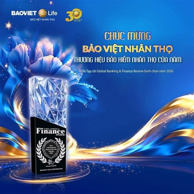 Bảo Việt Nhân thọ đón nhận giải thưởng "Thương Hiệu Bảo Hiểm Nhân Thọ của năm"