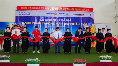 Bảo Việt Nhân thọ khánh thành Trường Mầm non Thân Giáp, xã Đoài Dương