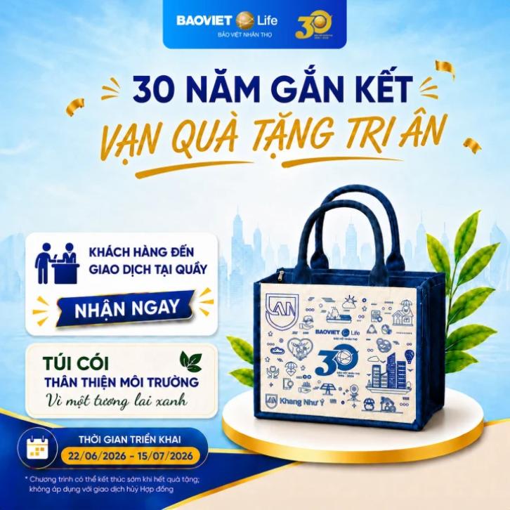 Bảo Việt Nhân thọ tri ân "30 Năm Gắn Kết - Vạn Quà Tặng Tri Ân"