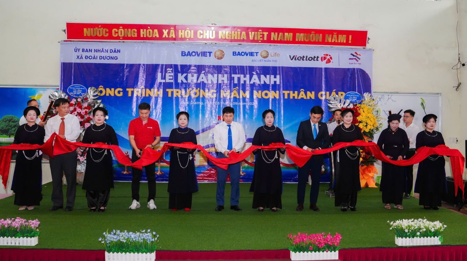 Bảo Việt Nhân thọ khánh thành Trường Mầm non Thân Giáp, xã Đoài Dương