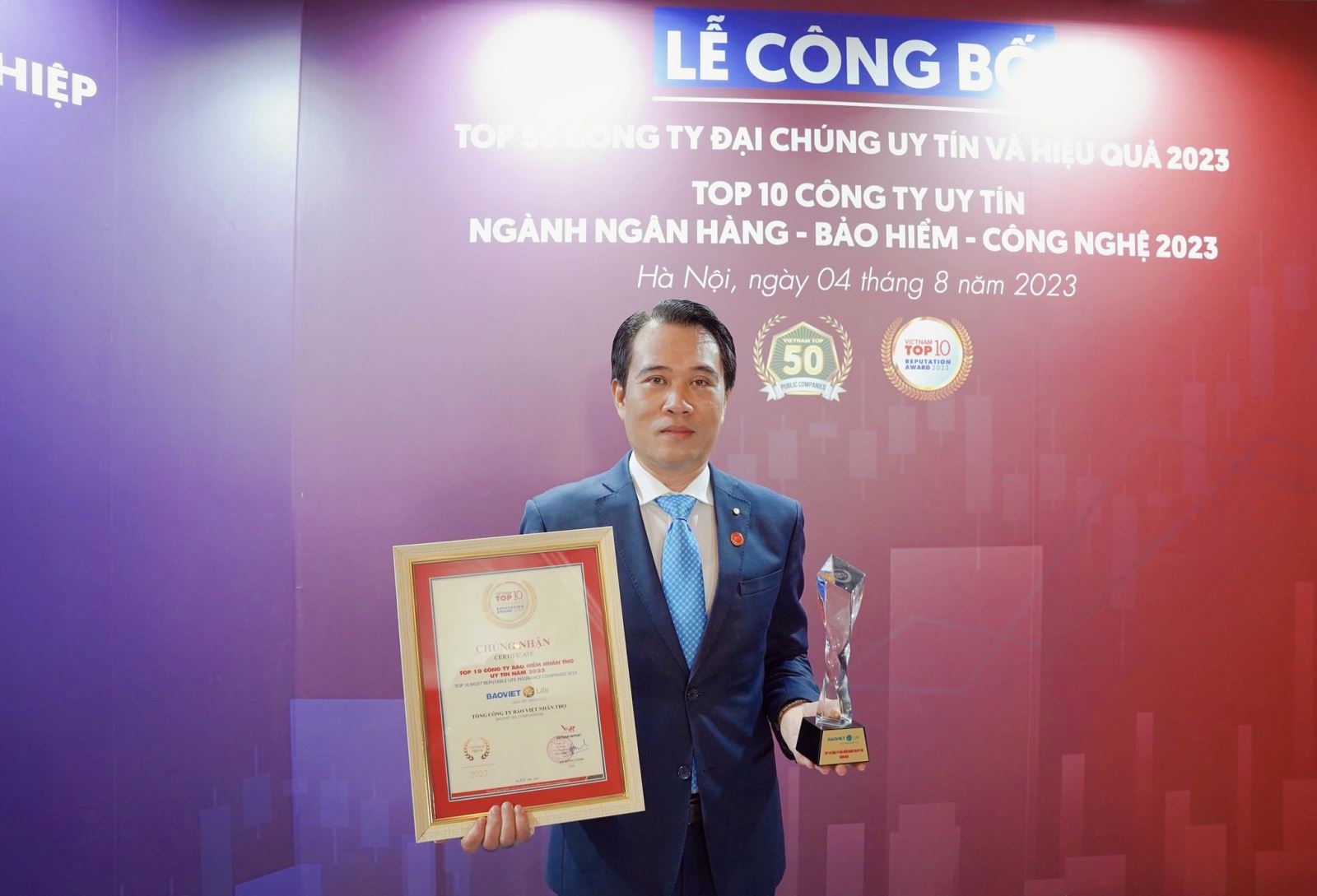 Tự hào Bảo Việt Nhan thọ, 7 năm dẫn đầu TOP 10 "Công ty Bảo hiểm nhân thọ uy tín 2016 - 2023"