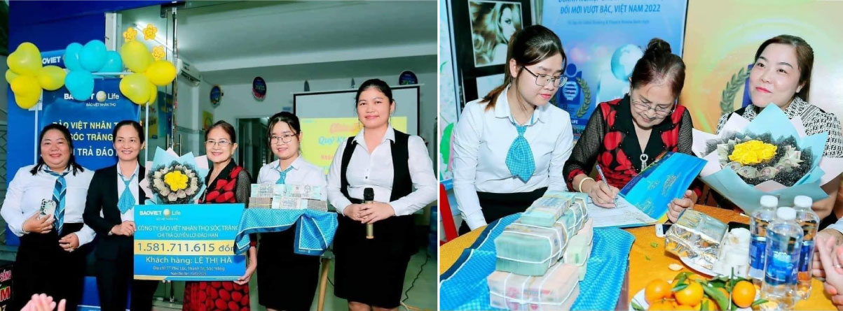Bảo Việt Nhân thọ chúc mừng khách hàng nhận đáo hạn gần 1,6 tỷ đồng tại Sóc Trăng