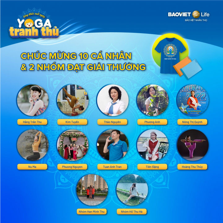 TỔNG CÔNG TY BẢO VIỆT NHÂN THỌ CÔNG BỐ KẾT QUẢ CUỘC THI YOGA TRANH THỦ