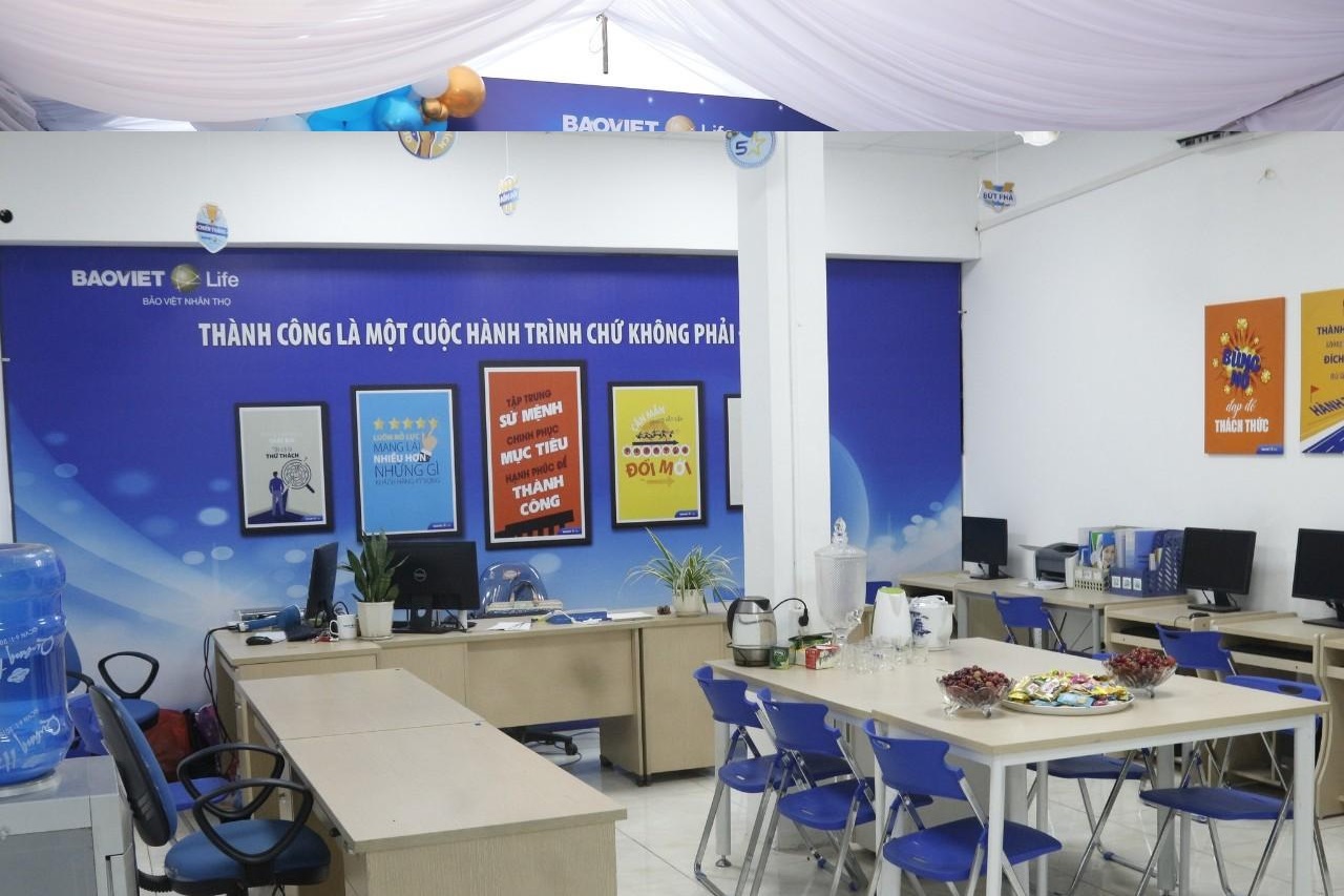 Không gian văn phòng khu vực thứ 368 của Bảo Việt Nhân thọ tại thành phố Cẩm Phả - tỉnh Quảng Ninh