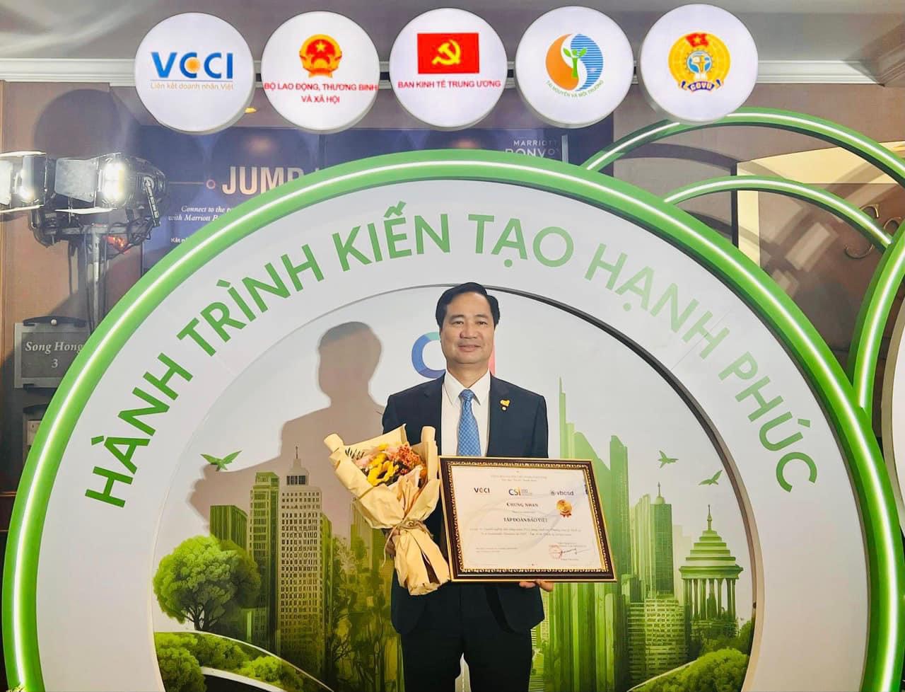 Tập đoàn Bảo Việt được vinh danh trong TOP 10 "Doanh nghiệp bền vững Việt Nam 2023"