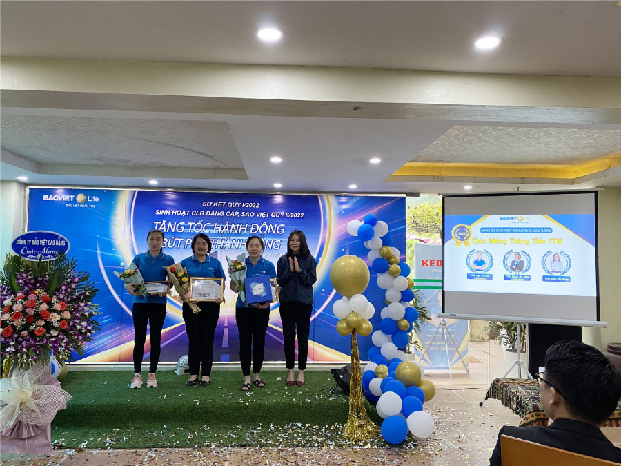 Bảo Việt Nhân thọ Cao Bằng tôn vinh cá nhân có thành tích xuất sắc trong Quý 1