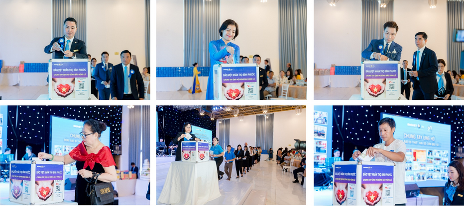hoạt động quyên góp hỗ trợ bà con bị ảnh hưởng bởi bão lũ cũng được tổ chức tại sự kiện của Bảo Việt Nhân thọ