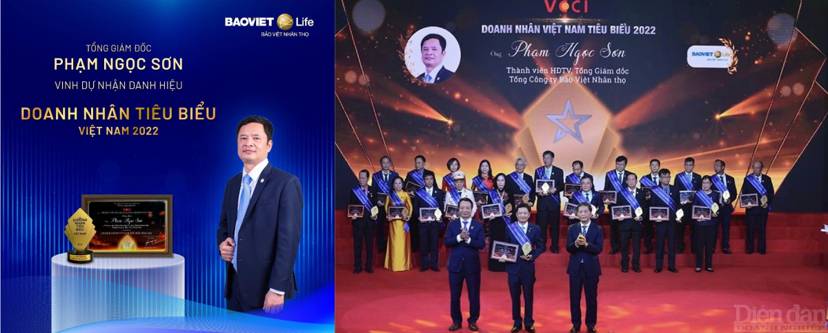 Tổng Giám Đốc Tổng Công Ty Bảo Việt Nhân thọ Vinh dự nhận danh hiệu danh giá “DOANH NHÂN VIỆT NAM TIÊU BIỂU” năm 2022