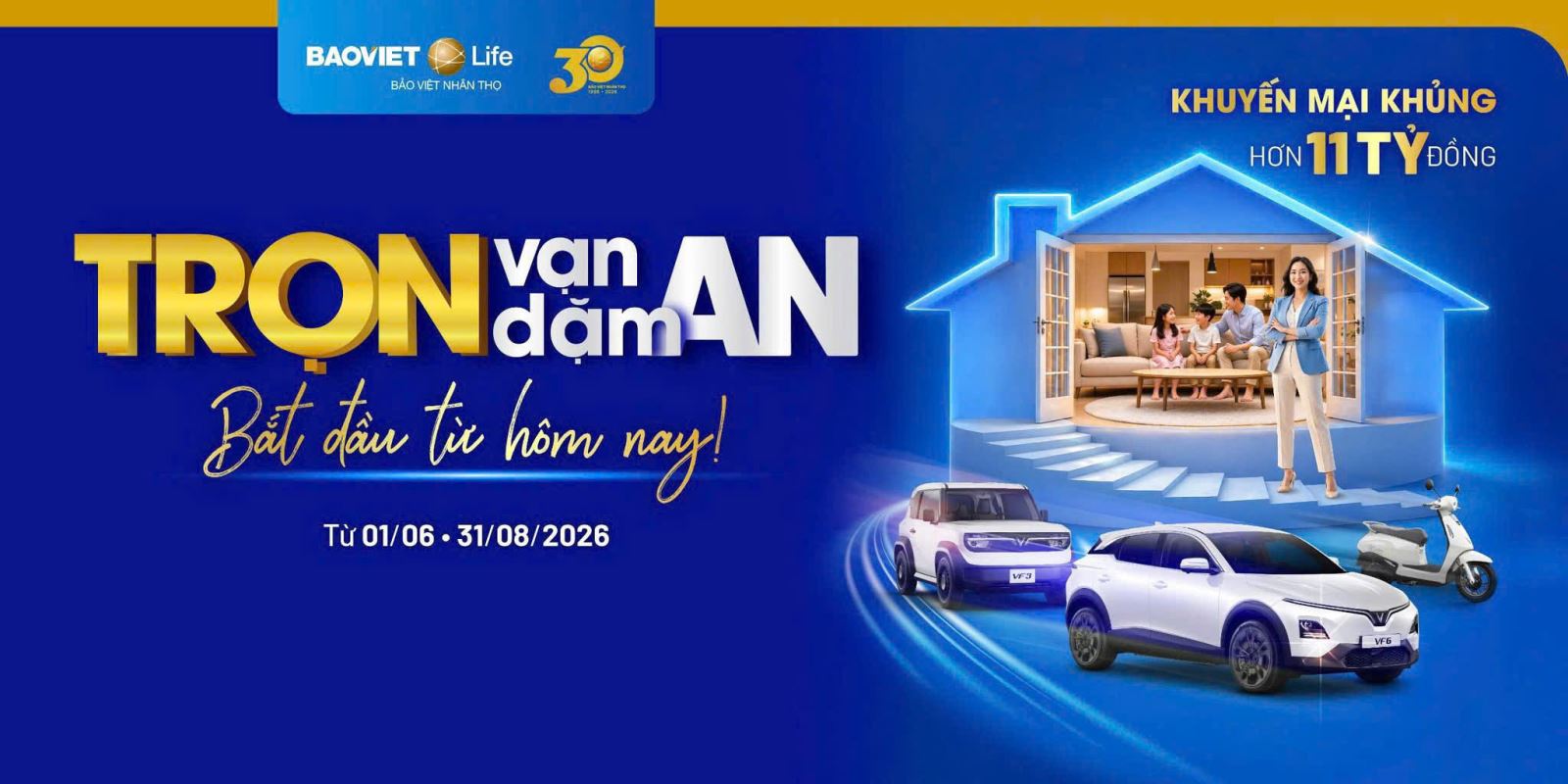 Chương trình Khuyến mại "Trọn Vạn Dặm An" Bảo Việt Nhân thọ